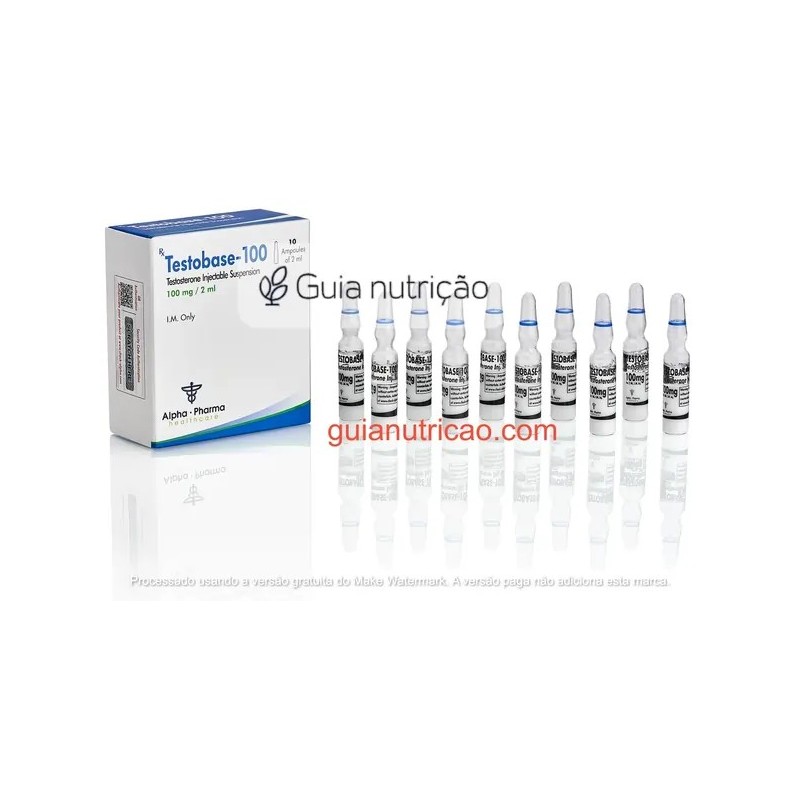 Testosterona Suspensão 100mg 10 Ampolas - Alpha Pharma