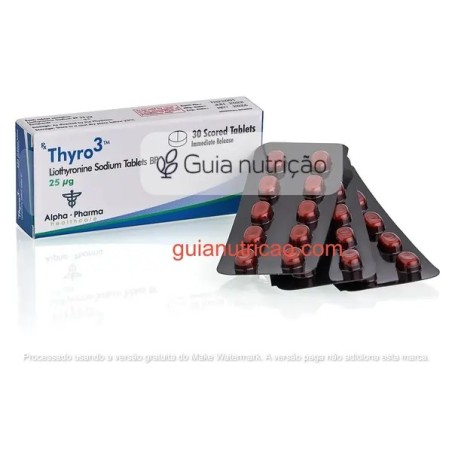 Liotironina Sódica (T3) 25 25mcg 30 Comprimidos - Alpha Pharma