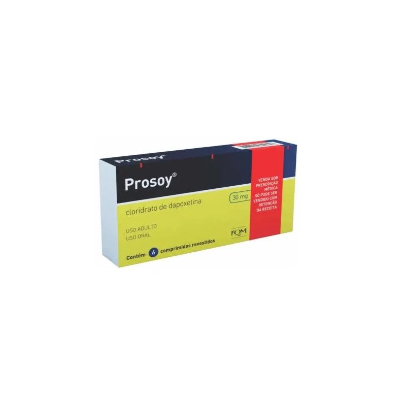 Prosoy (Dapaxetina) 30mg 6 Comprimidos – Ejaculação precoce