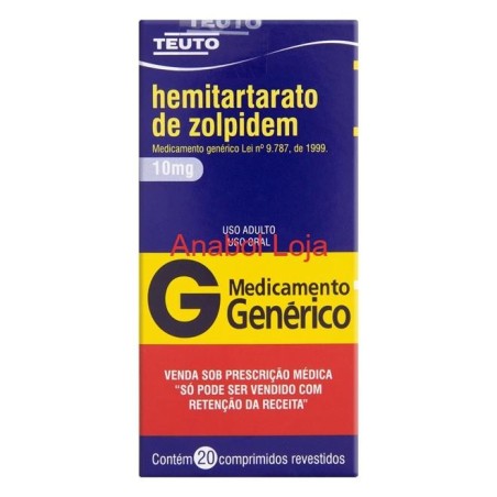 Zolpidem 10mg 30 Comprimidos - Teuto